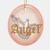Christelijke engelduif keramisch ornament (Links)