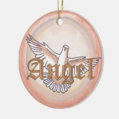 Christelijke engelduif keramisch ornament (Links)