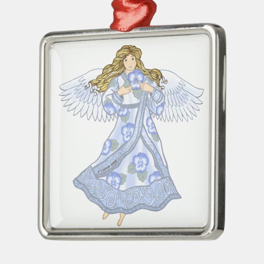 Christelijke engelengel voor bloemen metalen ornament (Links)