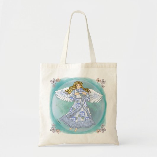 Christelijke engelengel voor bloemen tote bag (Voorkant)