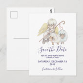 Christelijke engelenherder met schapen Save the Da Briefkaart (Voorkant / Achterkant)