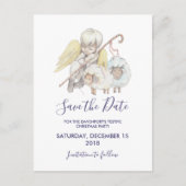 Christelijke engelenherder met schapen Save the Da Briefkaart (Voorkant)