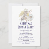 Christelijke engelenherder met schapendiner kaart (Voorkant)