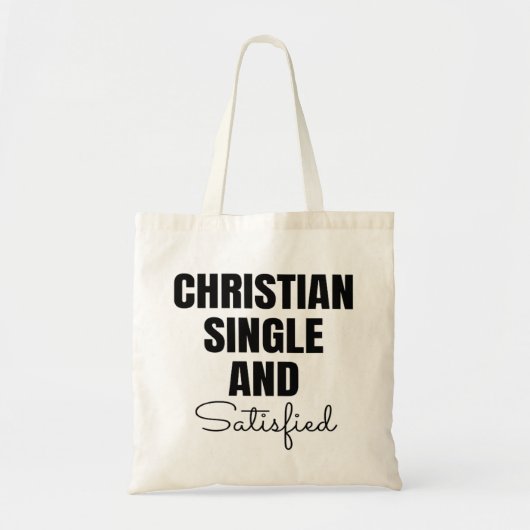 Christelijke Enige en Tevreden Canvas tas (Voorkant)