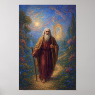 Christelijke Enoch Wandelend in de Hemel Poster