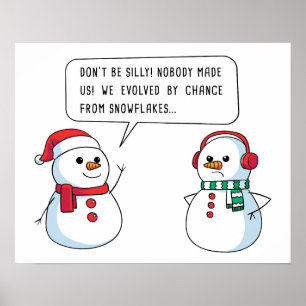 Christelijke Faith Apologetics Snowman - Kerstmis Poster