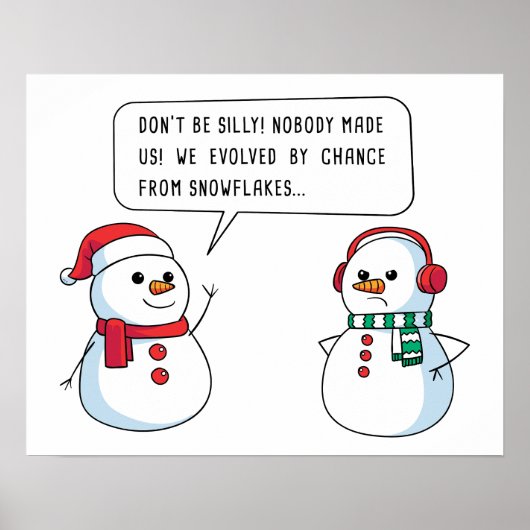 Christelijke Faith Apologetics Snowman - Kerstmis Poster (Voorkant)