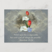 Christelijke Faith Art ~ Matthew 19:26 Briefkaart (Voorkant)