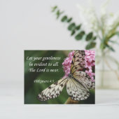 Christelijke Faith Art ~ Philippians 4:5 Briefkaart (Staand voorkant)