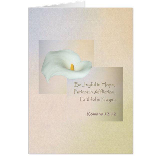 Christelijke Faith Art ~ Romans 12:12 (Voorkant)