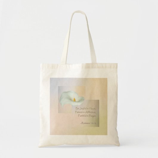 Christelijke Faith Art ~ Romans 12:12 Tote Bag (Voorkant)