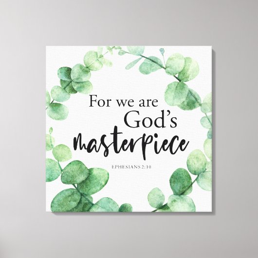 Christelijke Faith Eucalyptus God's Masterstuk Ver Canvas Afdruk (Voorkant)
