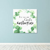 Christelijke Faith Eucalyptus God's Masterstuk Ver Canvas Afdruk (Insitu (Houten vloer))