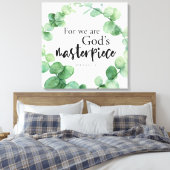 Christelijke Faith Eucalyptus God's Masterstuk Ver Canvas Afdruk (Insitu (Slaapkamer))