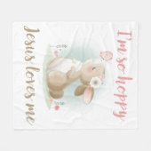 Christelijke Faith Meisjes, ik ben zo hap Jezus ho Fleece Deken (Voorkant (Horizontaal))