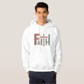 Christelijke Faith Quote Hoodies voor mannen (Voorkant volledig)
