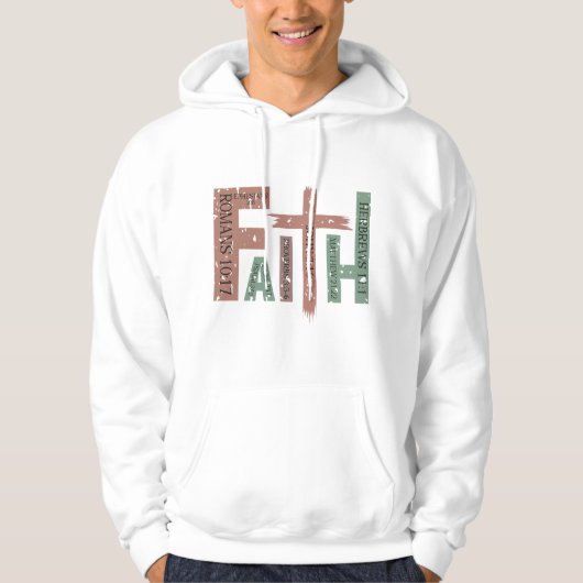 Christelijke Faith Quote Hoodies voor mannen (Voorkant)