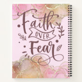 Christelijke Faith Quote Modern Ink Glitter Name R Notitieboek (Achterkant)