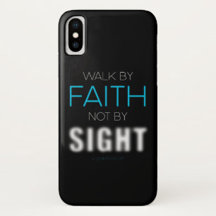 Christelijke Faith Verse Walk naar Faith Not by Si Case-Mate iPhone Case
