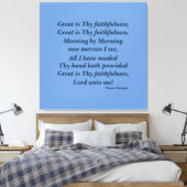 Christelijke Faith Wall Art geweldig is hun trouw Canvas Afdruk (Insitu (Slaapkamer))