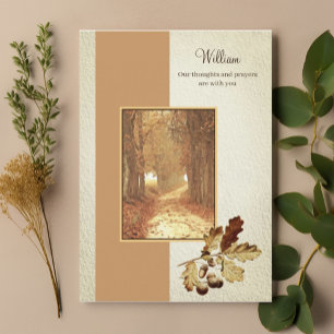 Christelijke Faith Waterverf Herfst Road Comfort Kaart