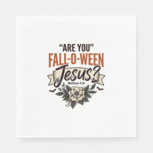 Christelijke Fall-O-Ween Jezus Vintage Gravure Shi Servet