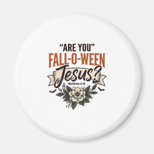 Christelijke Fall-O-Ween Jezus Vintage Gravure T-s Magneet