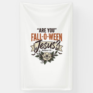 Christelijke Fall-O-Ween Jezus Vintage Gravure T-s Spandoek