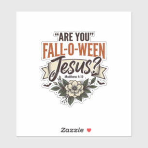 Christelijke Fall-O-Ween Jezus Vintage Gravure T-s Sticker