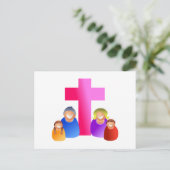 Christelijke familie briefkaart (Staand voorkant)