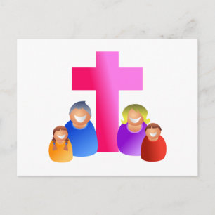 Christelijke familie briefkaart