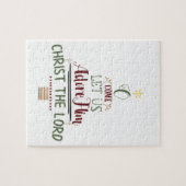 Christelijke feestdag met feestelijke kerstfeestda legpuzzel (Horizontaal)