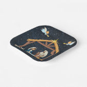 Christelijke feestkerst papieren bordje (Gebogen)