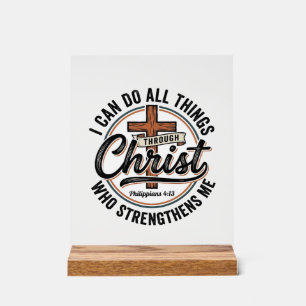 Christelijke Filippenzen 4_13 Vintage Citat Shirt  Acryl Bord