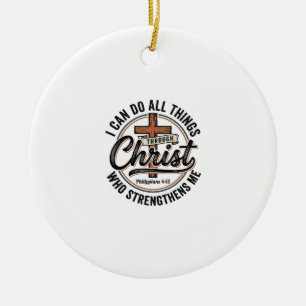 Christelijke Filippenzen 4_13 Vintage Citat Shirt  Keramisch Ornament