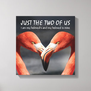 Christelijke Flamingo ALLEEN JIJ EN IK Schriftuur Canvas Afdruk