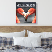 Christelijke Flamingo GEWOON WIJ TWEEEN Schriftuur Canvas Afdruk (Insitu (Slaapkamer))