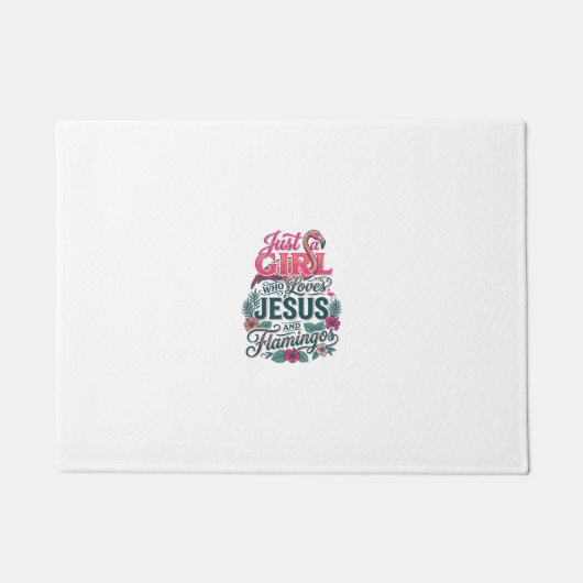 Christelijke Flamingo Meisje Vintage Deurmat (Voorkant)