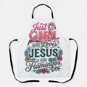 Christelijke Flamingo Meisje Vintage Schort