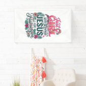 Christelijke Flamingo Meisje Vintage Spandoek (Insitu)