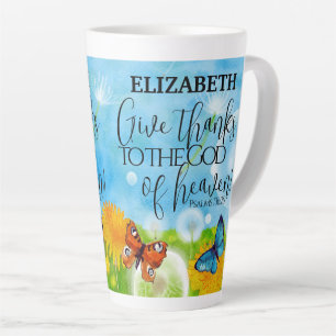 Christelijke flora geeft Bedankt bijbelse versie Latte Mok