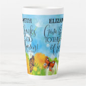 Christelijke flora geeft Bedankt bijbelse versie Latte Mok (Voorkant)