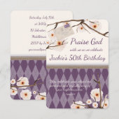 Christelijke Floral Birthday Schrift Kaart (Voorkant / Achterkant)