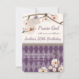 Christelijke Floral Birthday Schrift Kaart
