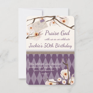 Christelijke Floral Birthday Schrift Kaart