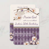 Christelijke Floral Birthday Schrift Kaart (Voorkant / Achterkant)