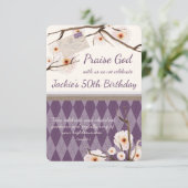 Christelijke Floral Birthday Schrift Kaart (Staand voorkant)