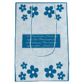 Christelijke Floral Cross Medium Cadeauzakje (Achterkant)