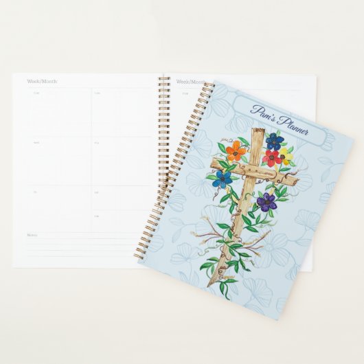 Christelijke Floral Cross Planner (Display)