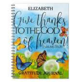 Christelijke Floral geeft Bedankt de Gratitude Bij Notitieboek (Voorkant)